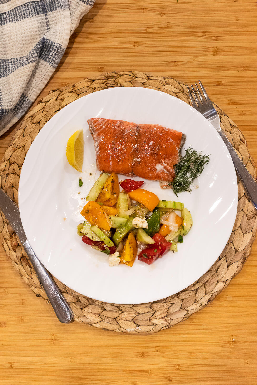 Sous Vide Salmon with Lemon and Dill